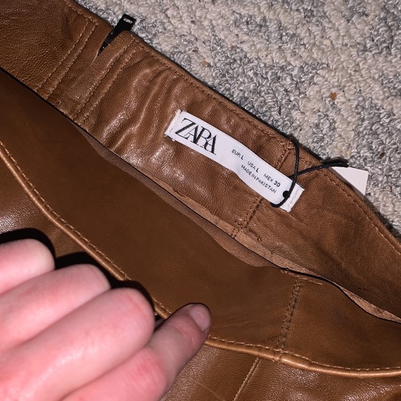 Zara 100% Leather Skirt - Picture 6 of 8